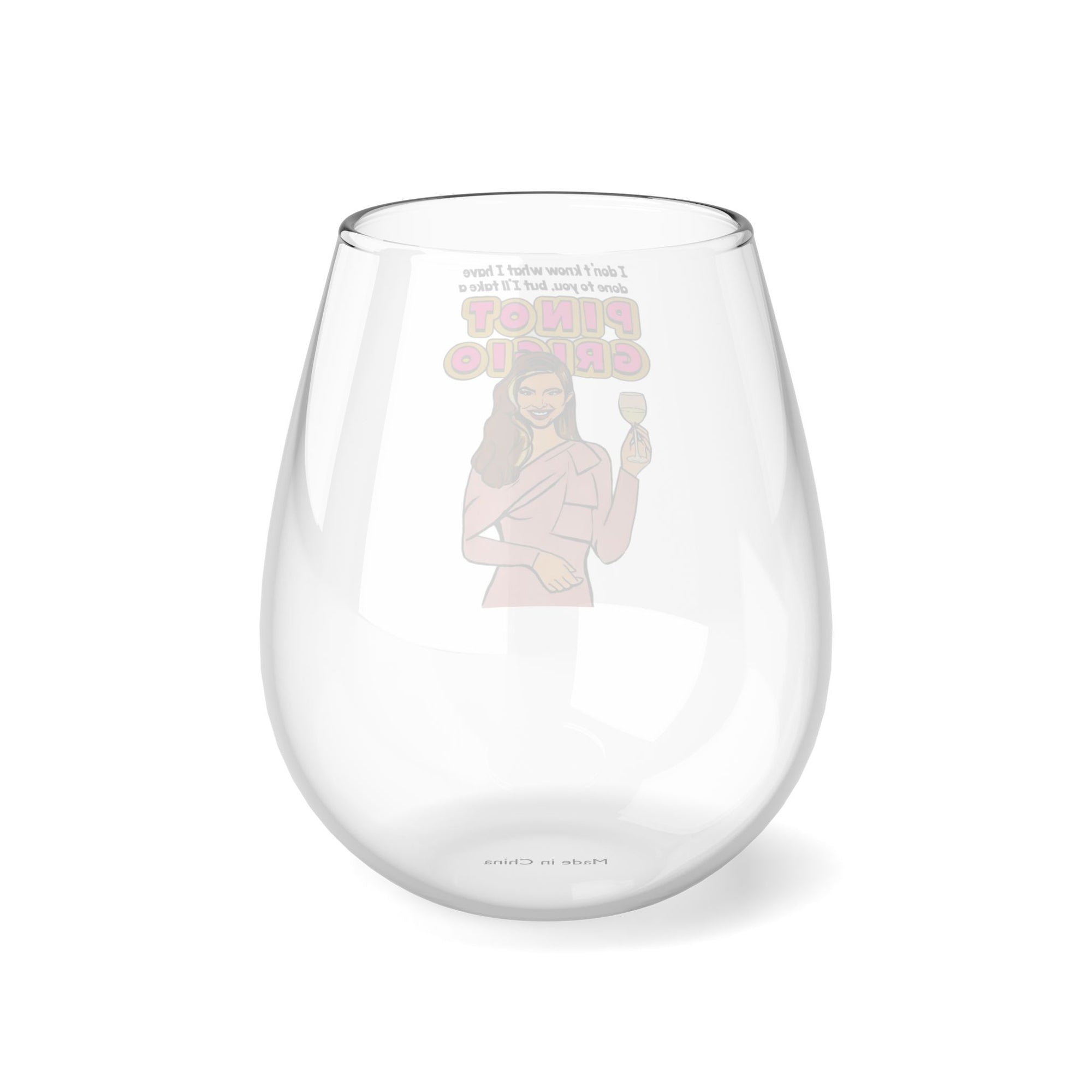 VPR I'll Take A Pinit Grigio, Stemless Wine Glass, 11.75oz Featuring Stassi Schroeder