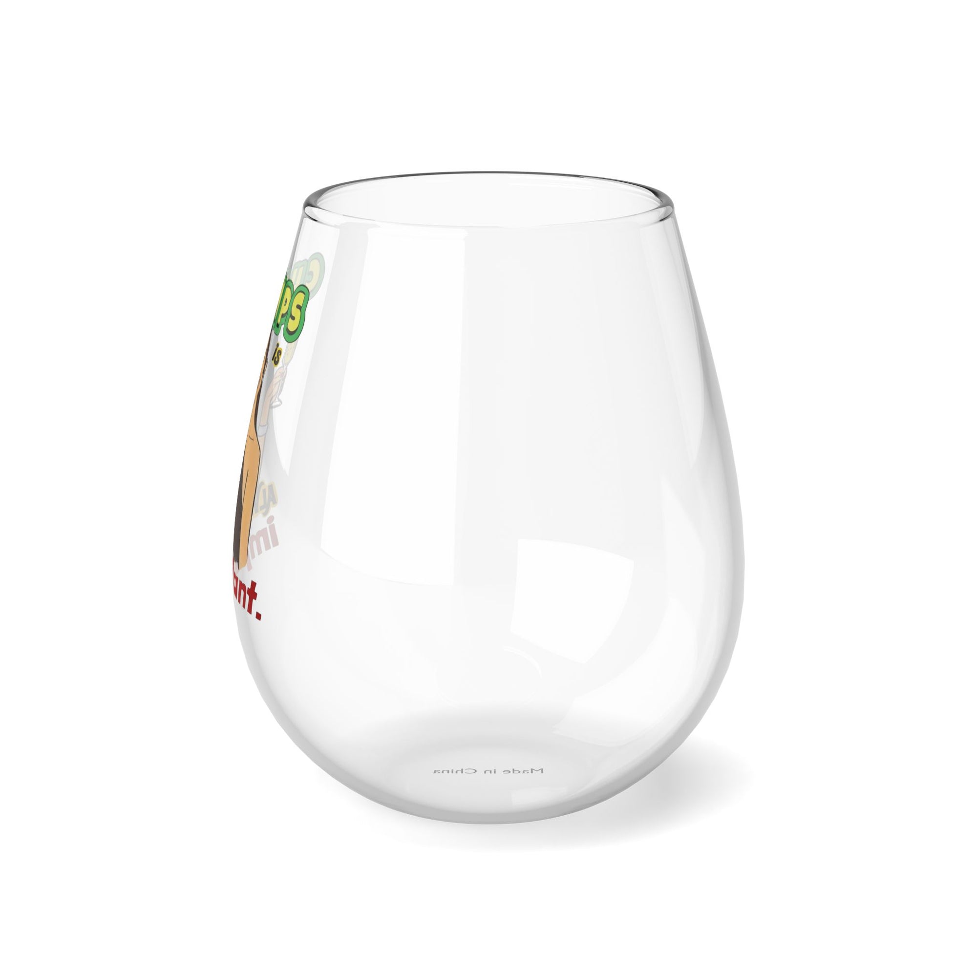 RHOC " Champs Is Always Important", Stemless Wine Glass, 11.75oz Featuring Heather Dubrow