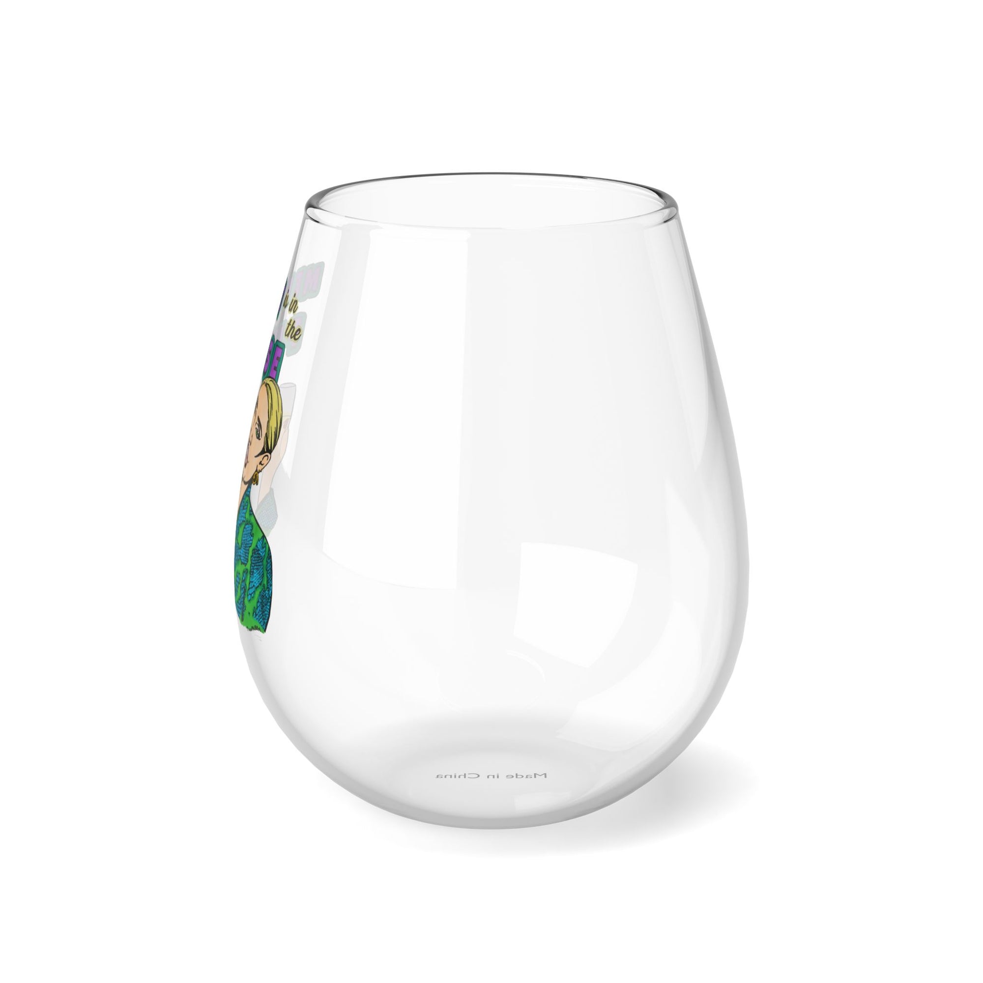 RHOBH Merce Is In The Purse, Stemless Wine Glass, 11.75oz Featuring Erika Jayne