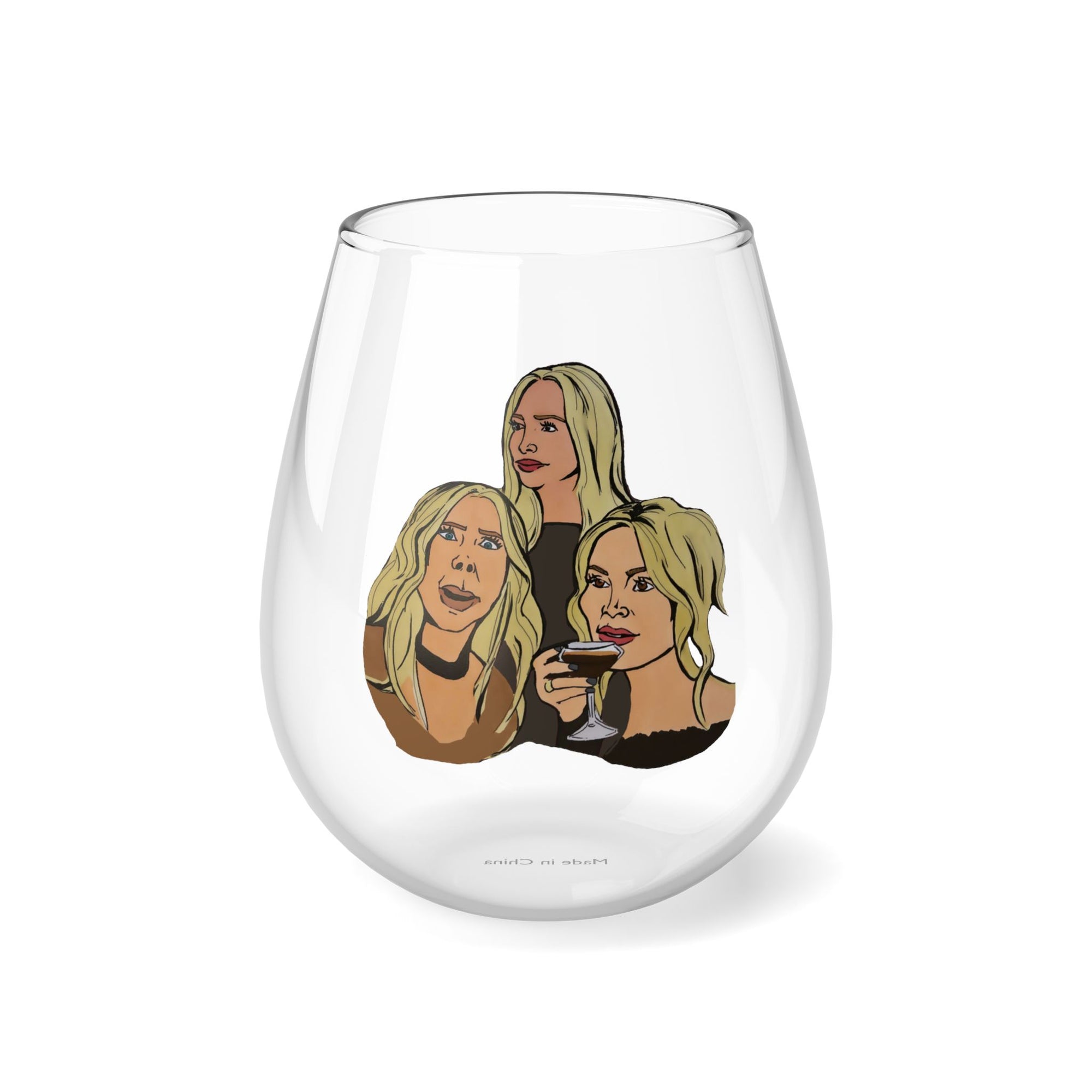 RHOC Tres Amigas, Stemless Wine Glass, 11.75oz