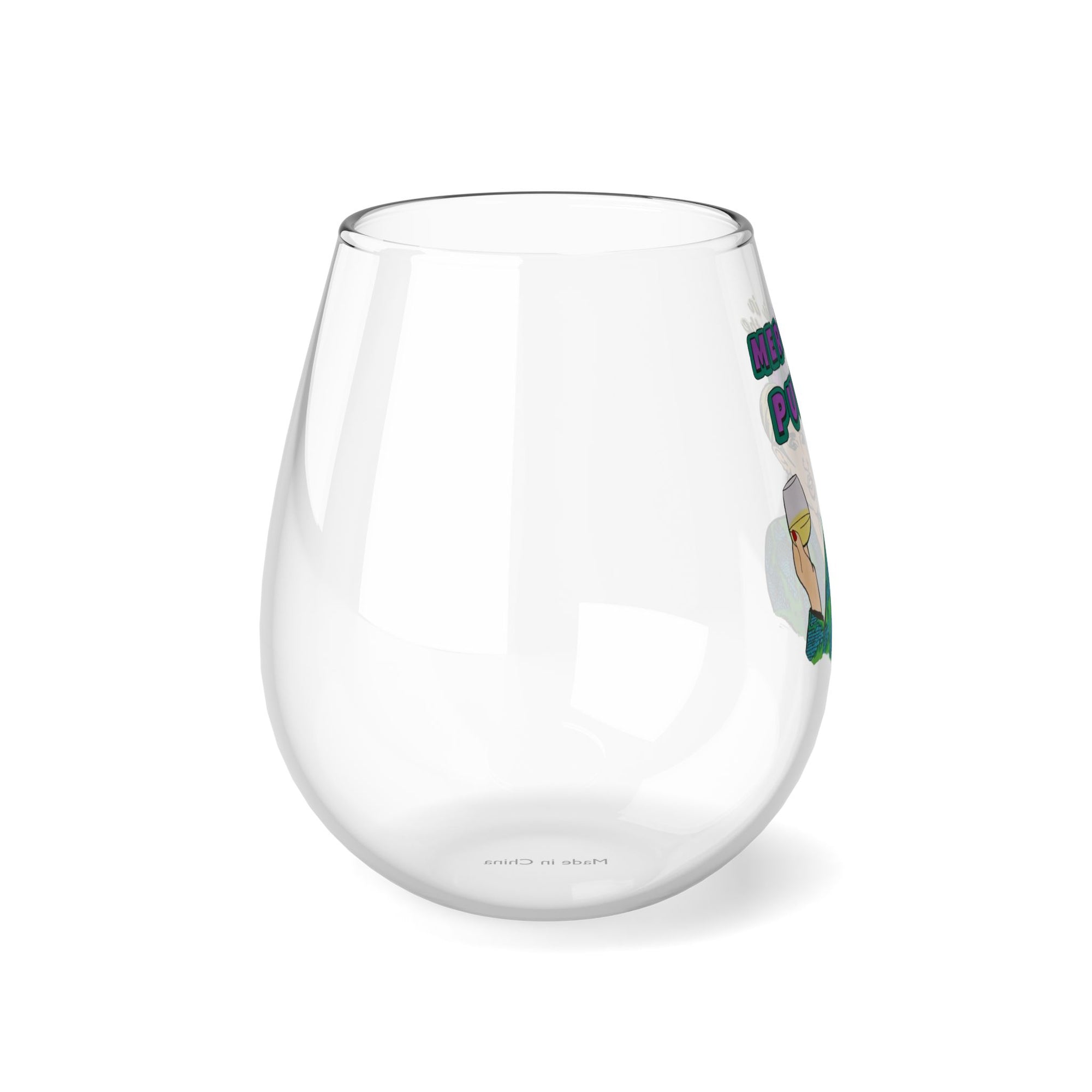 RHOBH Merce Is In The Purse, Stemless Wine Glass, 11.75oz Featuring Erika Jayne