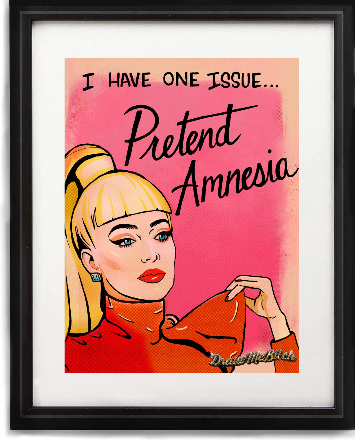 11 x 14 Frame Erika Jayne Pretend Amnesia  RHOBH Comic