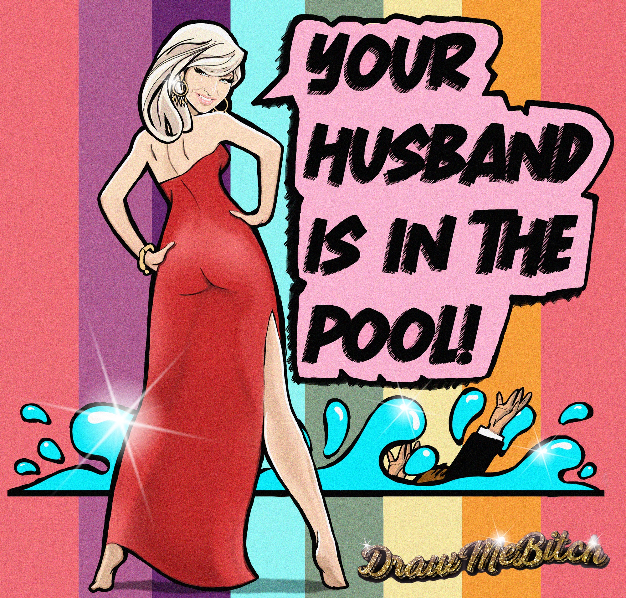 "Your Husband is in the Pool" Beach Bag